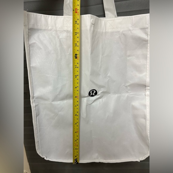 Large Lululemon reusable Bag Black and White logo Tote - Picture 9 of 9